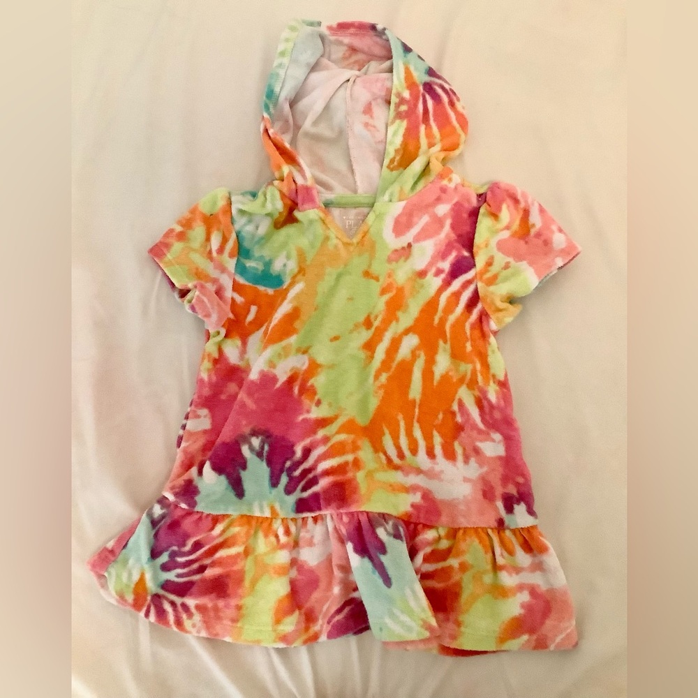 Children’s place baby toddler 18-24 month hooded swim cover up towel dress
